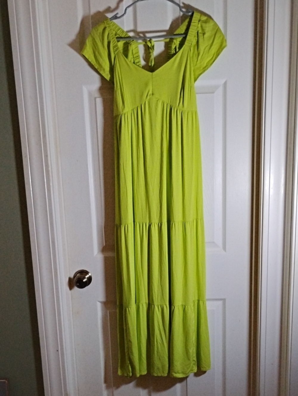 Babydoll Maxi Dress Leaf Green Isabel : Ingrid+Isabel